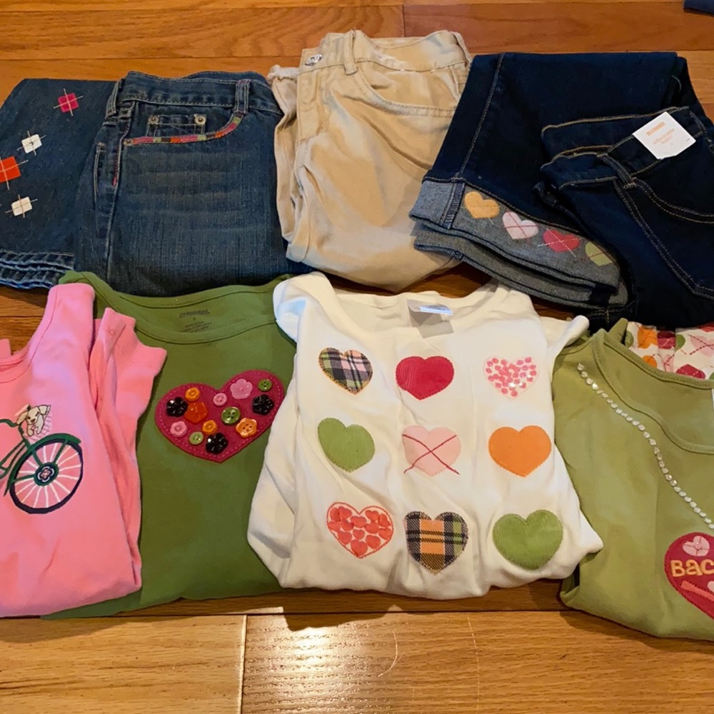 Gymboree lot 3 pants 4 tops size 8